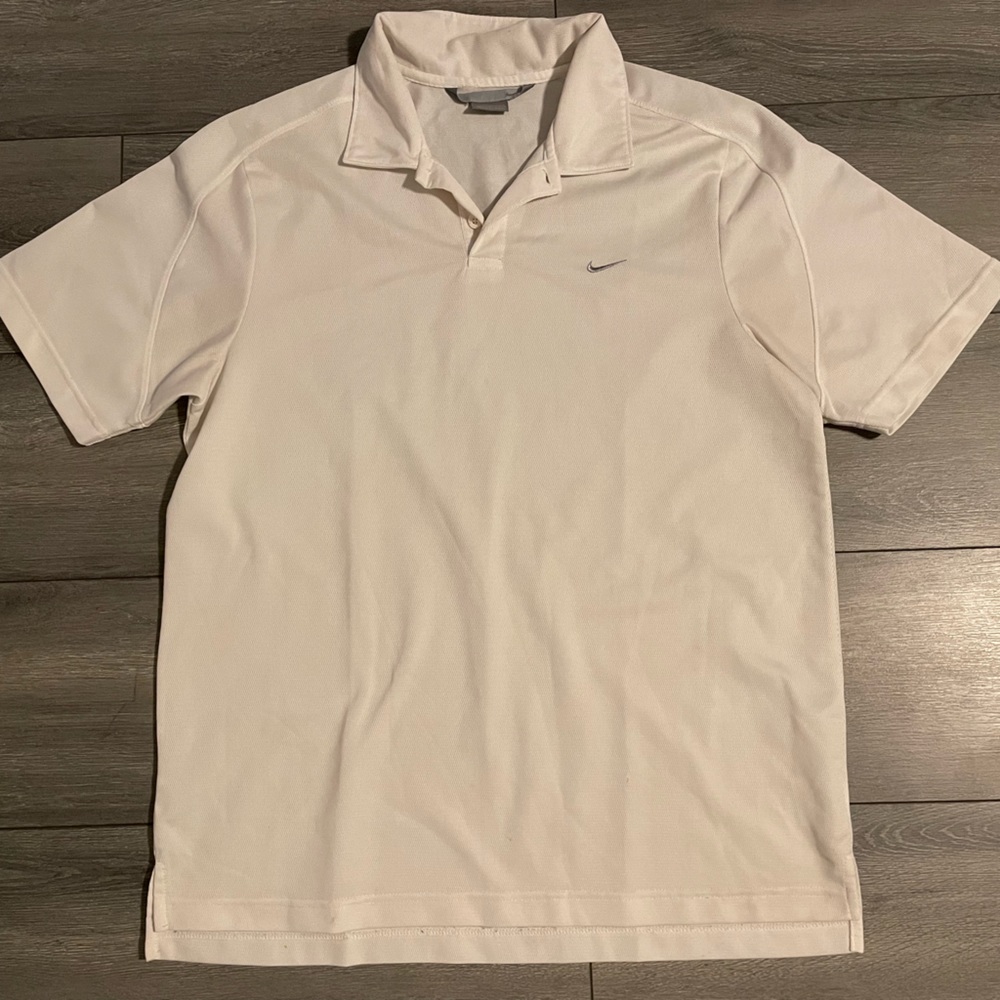 Nike Polo Shirt. Mini Swoosh Embroidered Polo Shirt. Men's. Size Large.